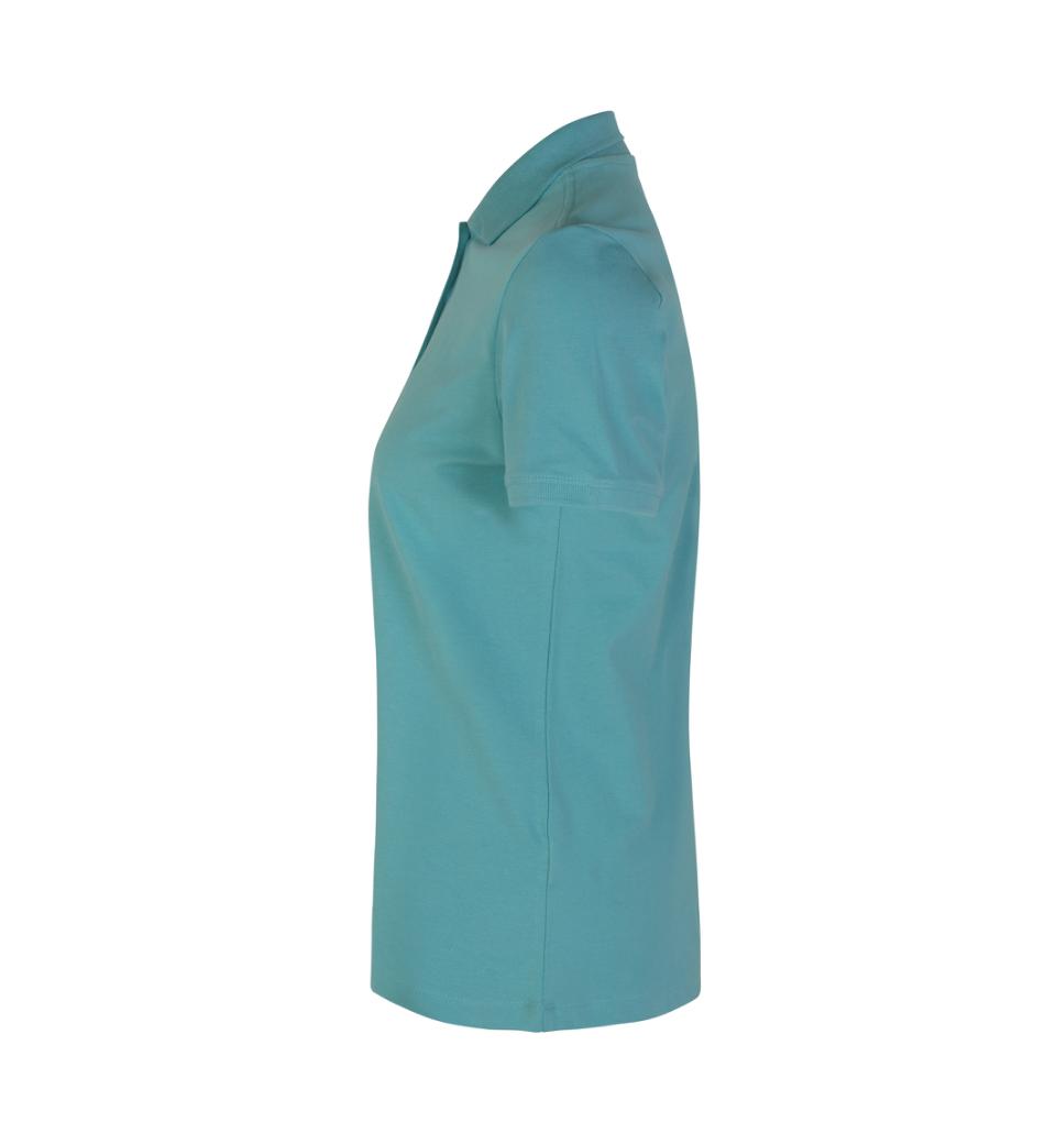Økologisk Poloshirt - Dame - Aqua - ID 0587 - Modekompagniet.dk