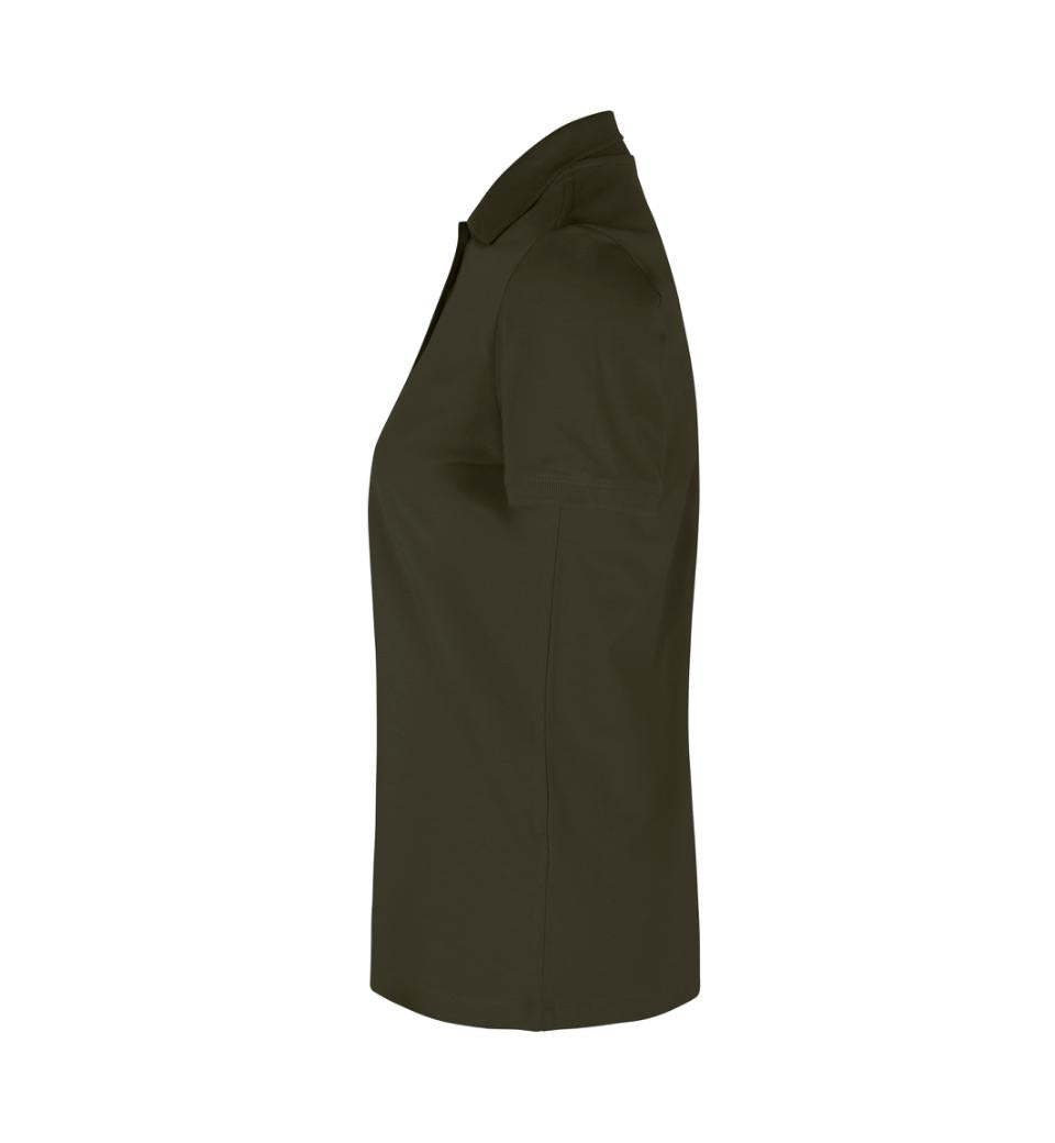 Økologisk Poloshirt - Dame - Oliven - ID 0587 - Modekompagniet.dk