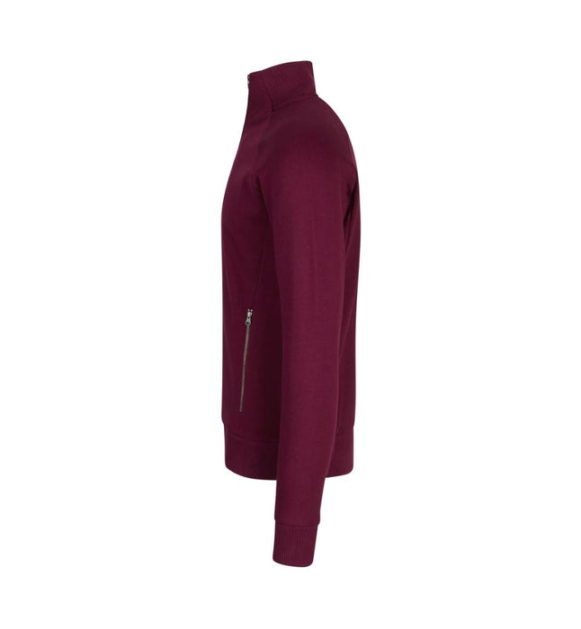 Full Sweatshirt med lynlås - Herre - Bordeaux - ID 0628 - Modekompagniet.dk