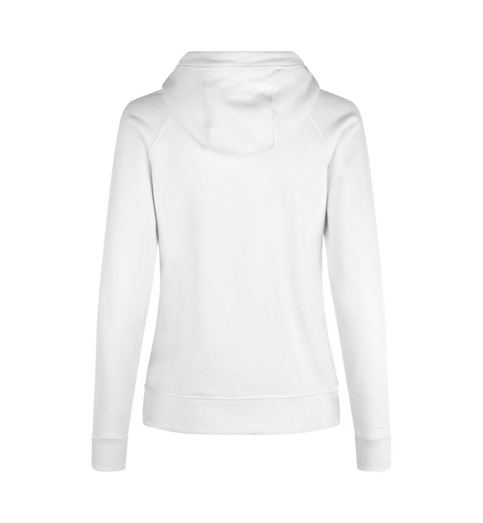 CORE Hoodie med lynlås - Dame - Hvid - ID 0639 - Modekompagniet.dk