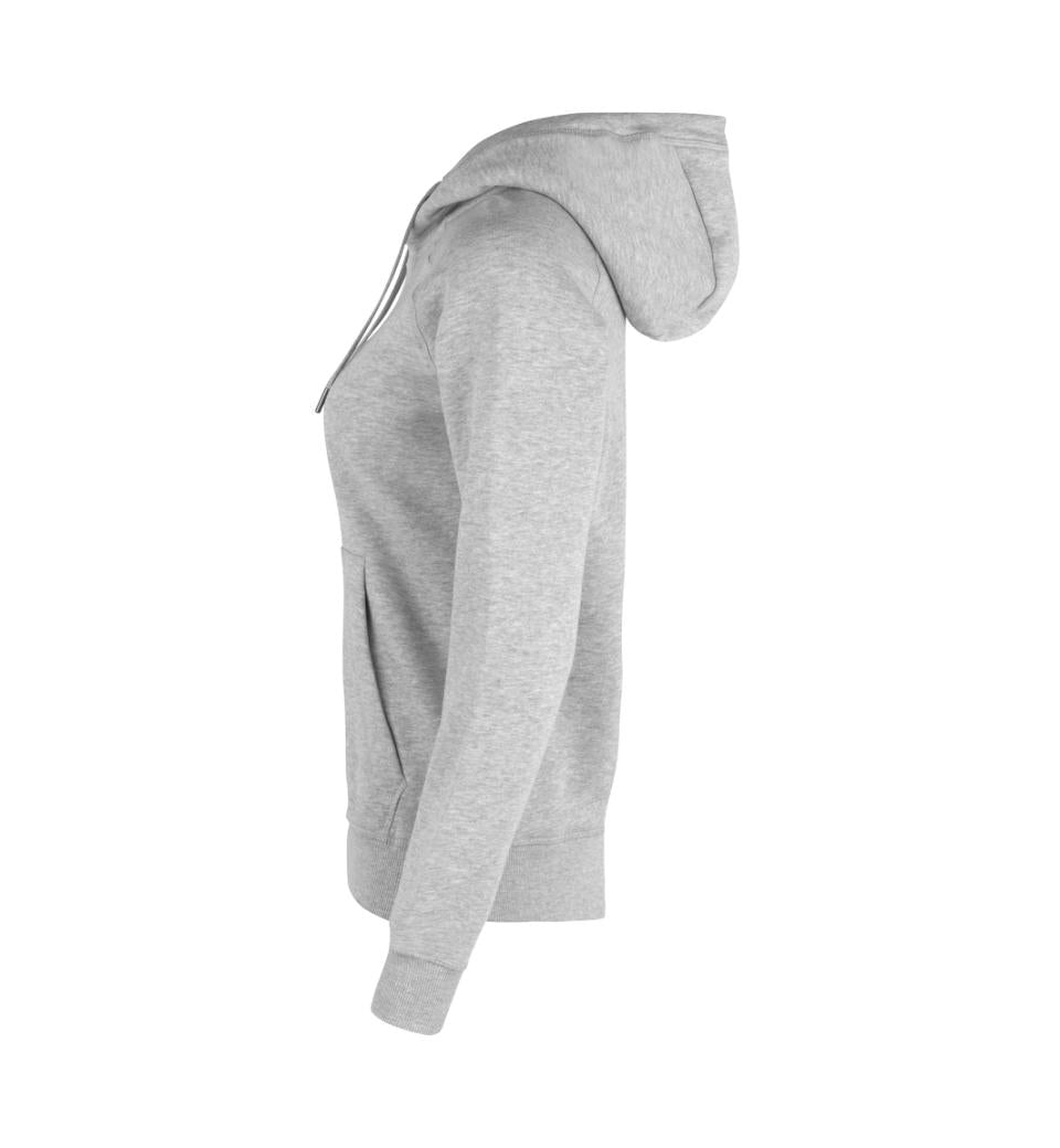 CORE Hoodie med lynlås - Dame - Grå - ID 0639 - Modekompagniet.dk