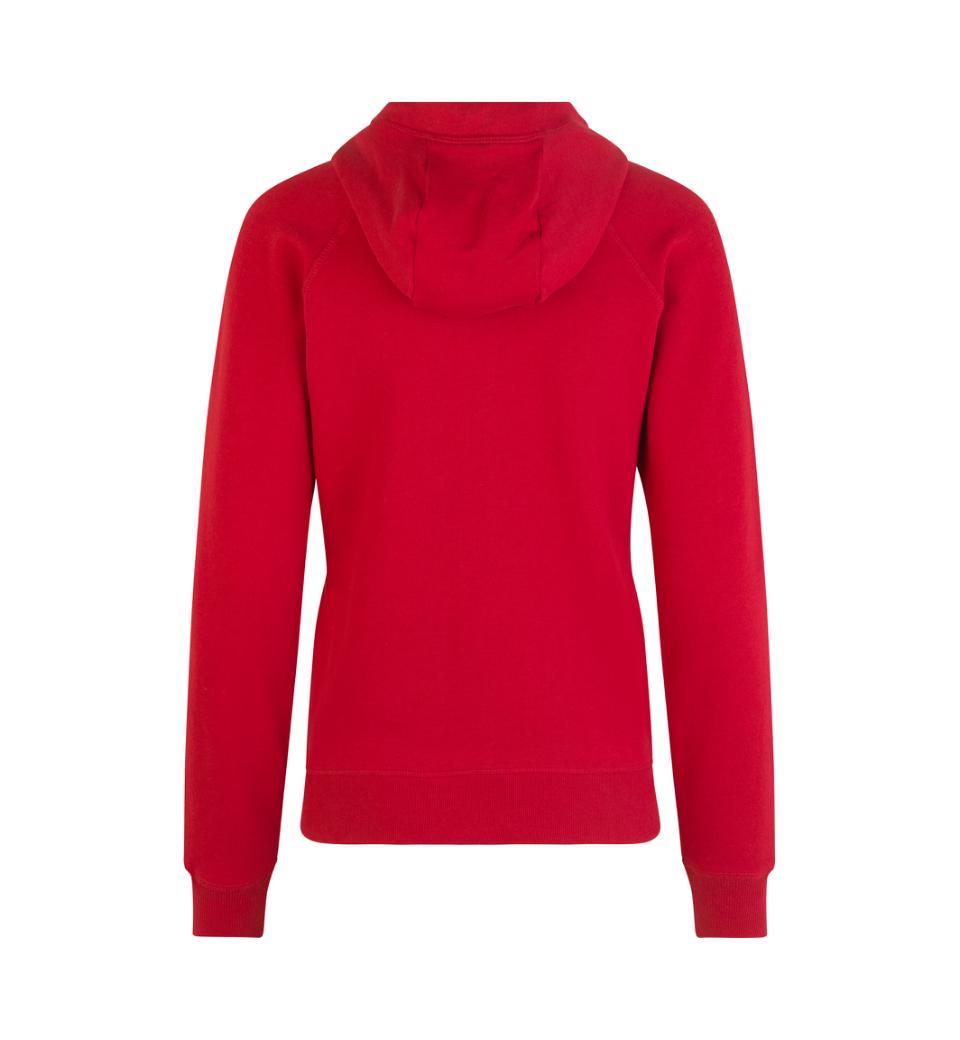 CORE Hoodie med lynlås - Dame - Rød - ID 0639 - Modekompagniet.dk