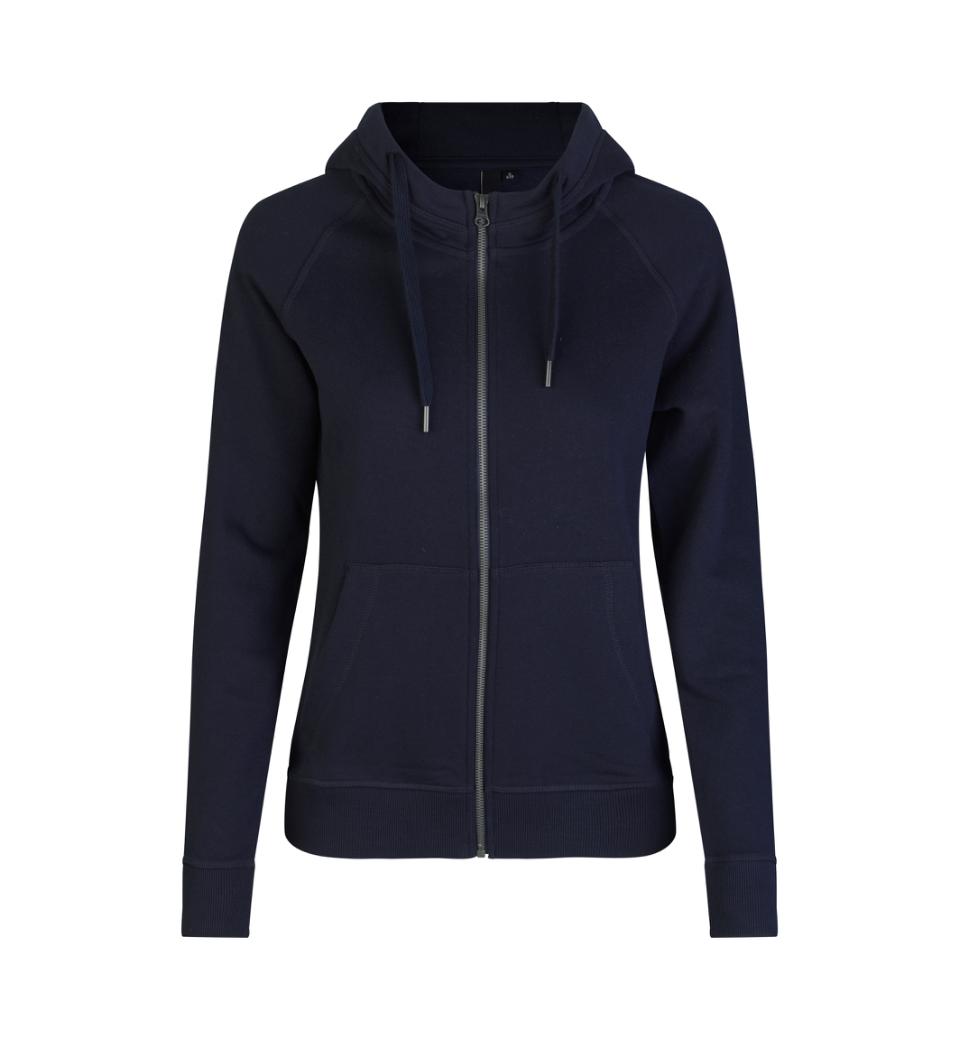 CORE Hoodie med lynlås - Dame - Navy - ID 0639 - Modekompagniet.dk