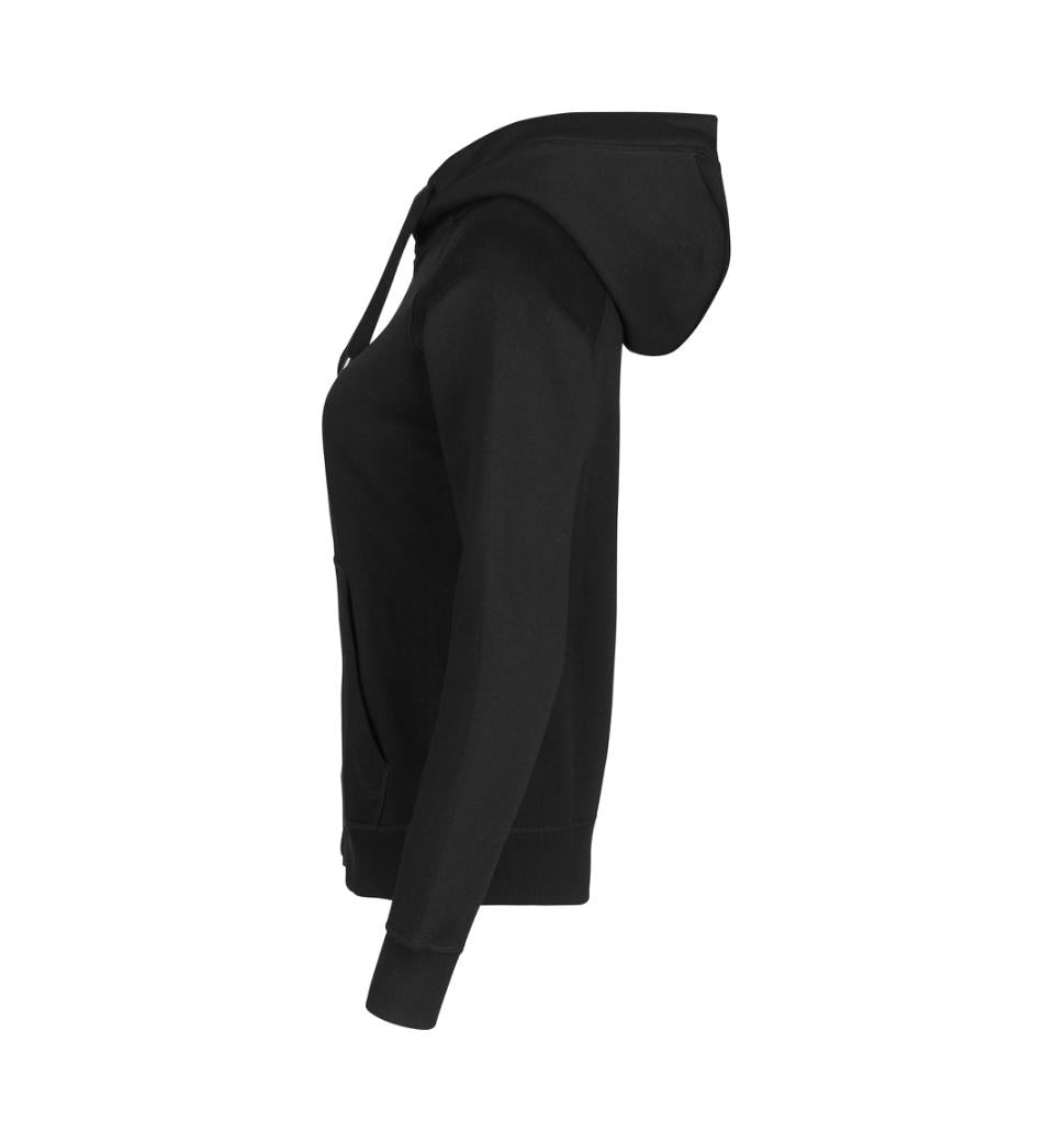 CORE Hoodie med lynlås - Dame - Sort - ID 0639 - Modekompagniet.dk