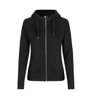 CORE Hoodie med lynlås - Dame - Sort - ID 0639 - Modekompagniet.dk