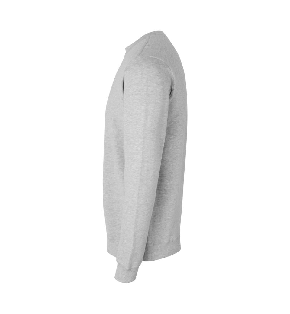 Økologisk O-hals sweatshirt - Herre - Grå - ID 0682 - Modekompagniet.dk