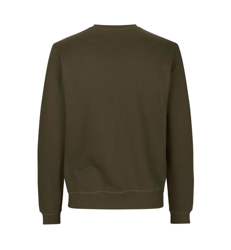 Økologisk O-hals sweatshirt - Herre - Oliven - ID 0682 - Modekompagniet.dk