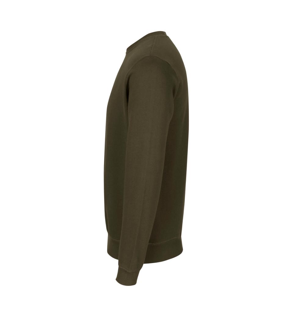 Økologisk O-hals sweatshirt - Herre - Oliven - ID 0682 - Modekompagniet.dk