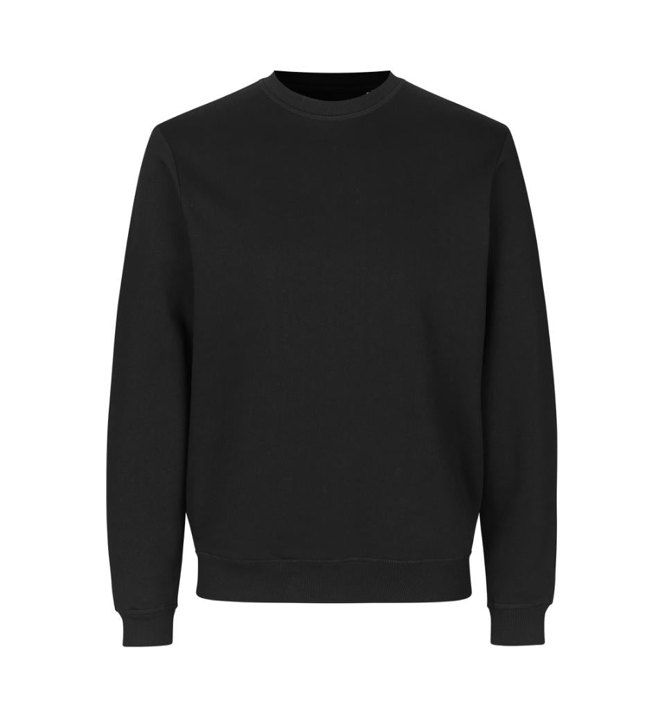 Økologisk O-hals sweatshirt - Herre - Sort - ID 0682 - Modekompagniet.dk