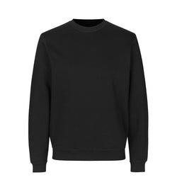 Økologisk O-hals sweatshirt - Herre - Sort - ID 0682 - Modekompagniet.dk