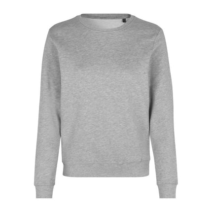 Økologisk O-hals sweatshirt - Dame - Grå - ID 0683 - Modekompagniet.dk