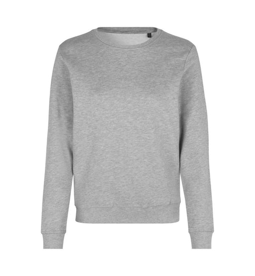 Økologisk O-hals sweatshirt - Dame - Grå - ID 0683 - Modekompagniet.dk