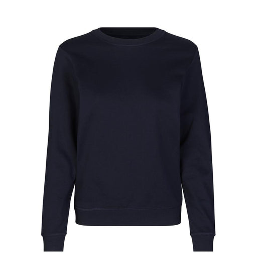 Økologisk O-hals sweatshirt - Dame - Navy - ID 0683 - Modekompagniet.dk