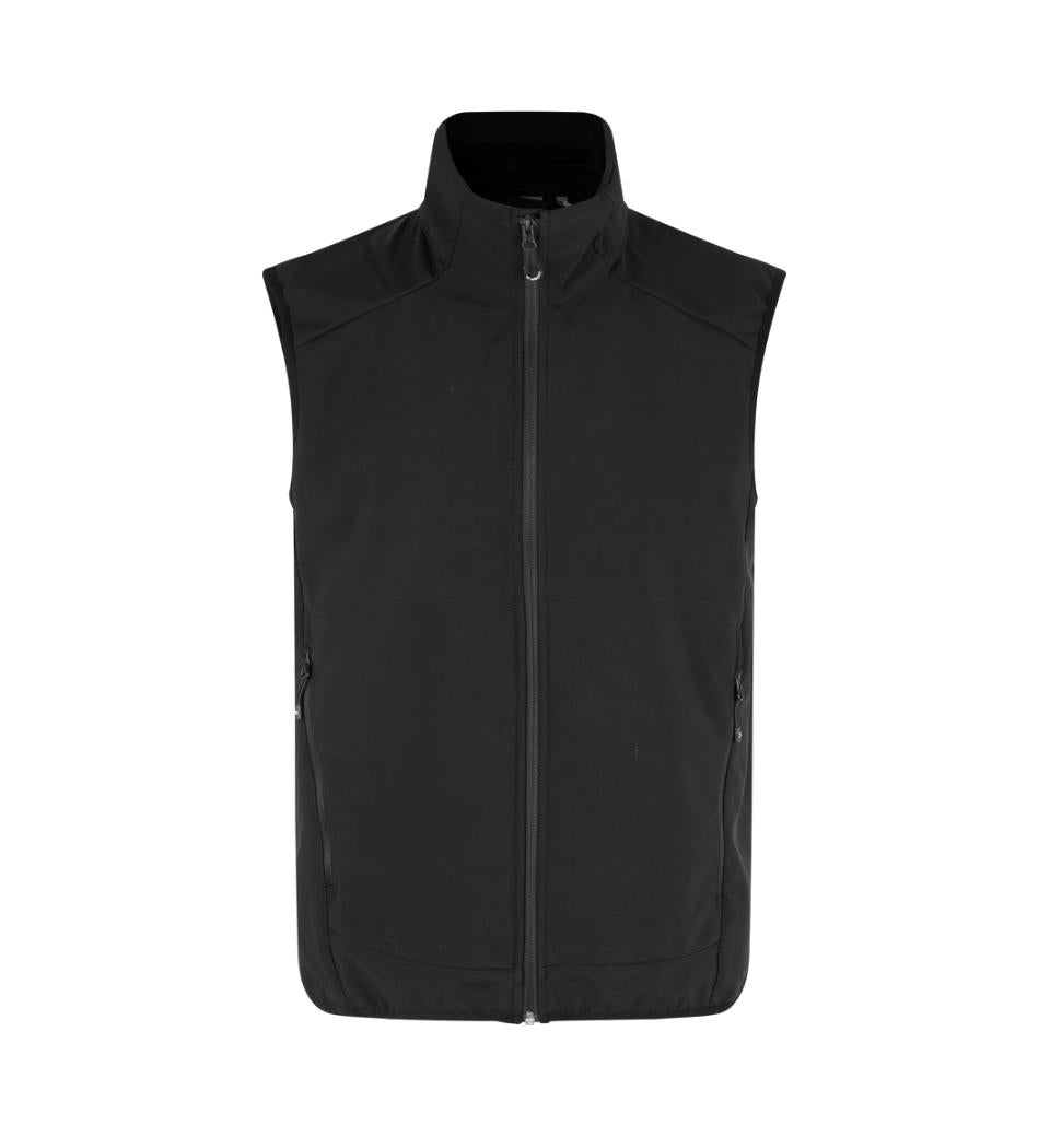 Funktionel Softshell Vest - Sort - ID 0824 - Modekompagniet.dk
