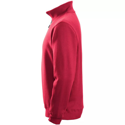 Snickers 2818 sweatshirt med kort lynlås, Chili Red - Modekompagniet.dk