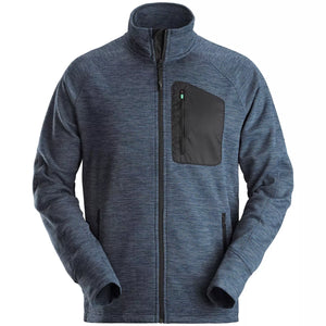 Snickers 8042 FlexiWork fleecejakke, Navy/Sort - Modekompagniet.dk