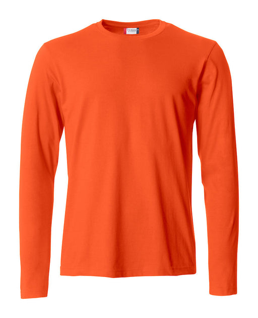Basic T-shirt med langeærmer - Orange - Clique 029033 - Modekompagniet.dk