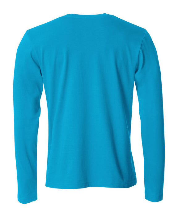 Basic T-shirt med langeærmer - Tyrkis - Clique 029033 - Modekompagniet.dk