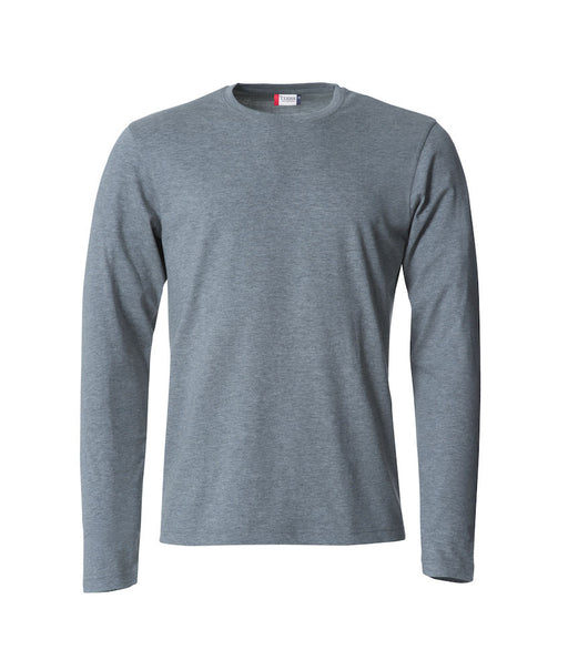 Basic T-shirt med langeærmer - Grå - Clique 029033 - Modekompagniet.dk