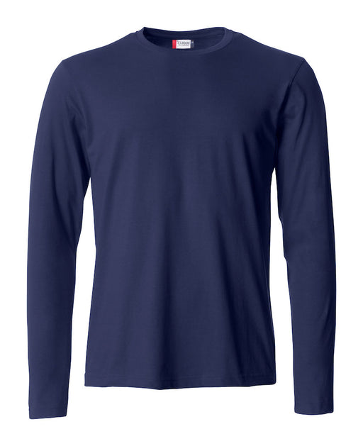Basic T-shirt med langeærmer - Navy Blå - Clique 029033 - Modekompagniet.dk