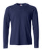 Langærmet T-shirt XS / Navy Blå Clique - Modekompagniet.dk