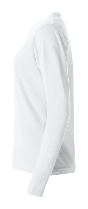 Basic Dame T-shirt med langeærmer - Hvid - Clique 029034 - Modekompagniet.dk