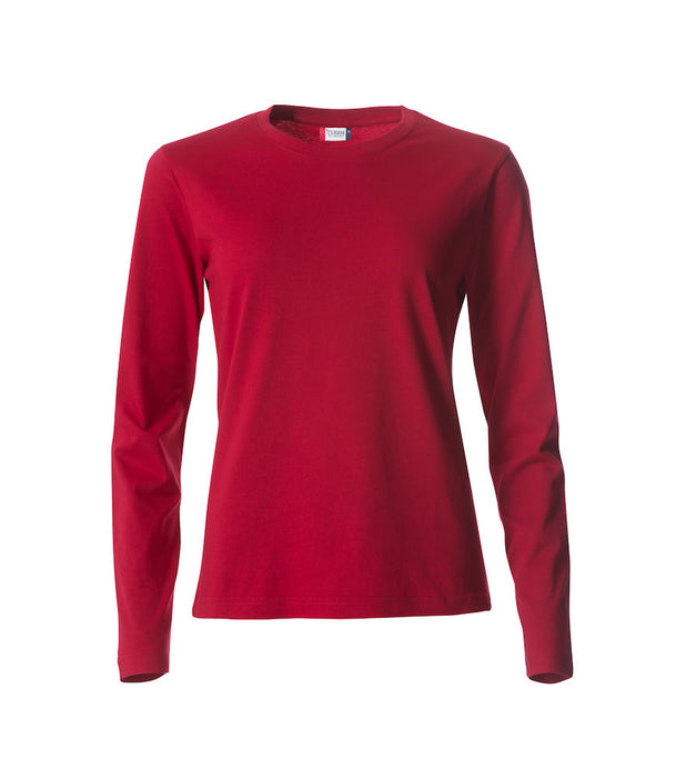 Langærmet T-shirt XS / Rød Clique - Modekompagniet.dk