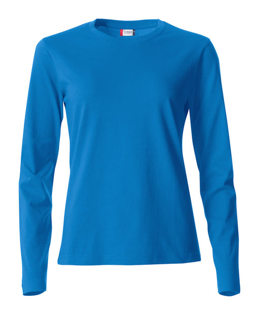 Basic Dame T-shirt med langeærmer - Royal Blå - Clique 029034 - Modekompagniet.dk