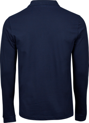Luxury stretch langærmet polo - Herre - Navy - Style 1406 Teejays - Modekompagniet.dk
