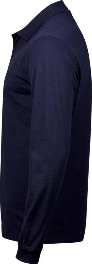 Luxury stretch langærmet polo - Herre - Navy - Style 1406 Teejays - Modekompagniet.dk