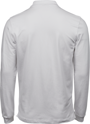 Luxury stretch langærmet polo - Herre - Hvid - Style 1406 Teejays - Modekompagniet.dk