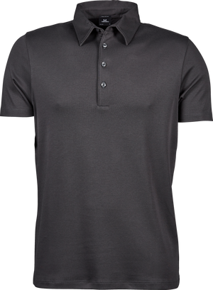 Luxury Interlock Polo - Herre - Grå - Style 1440 - Modekompagniet.dk