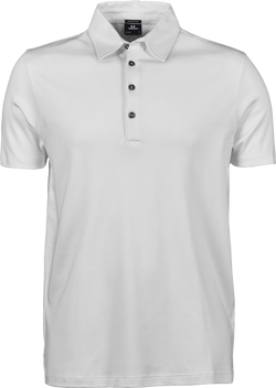 Luxury Interlock Polo - Herre - Hvid - Style 1440 - Modekompagniet.dk