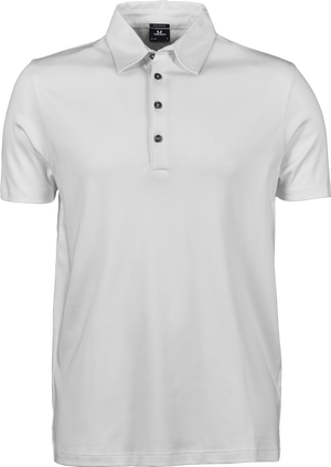 Luxury Interlock Polo - Herre - Hvid - Style 1440 - Modekompagniet.dk