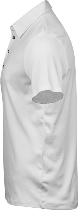 Luxury Interlock Polo - Herre - Hvid - Style 1440 - Modekompagniet.dk