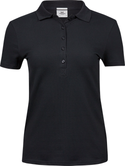 Luxury Stretch dame polo - Sort - Teejays 145
