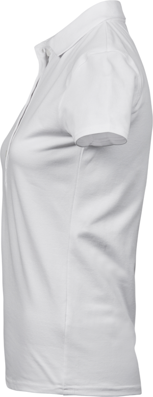Luxury Stretch Dame Polo - Hvid - Teejays 145