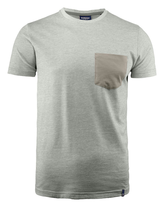 Portwillow T-shirt med brystlomme Herre, Grå - James Harvest 2114008