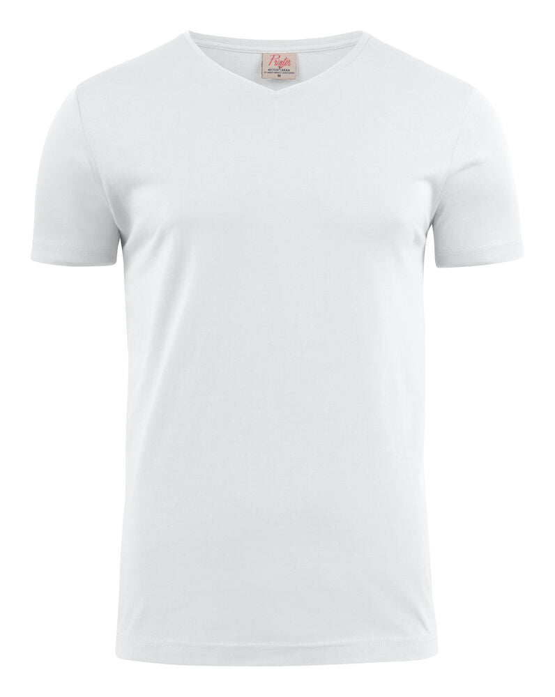 Heavy V-neck - Herre - Hvid - Printer 2264024
