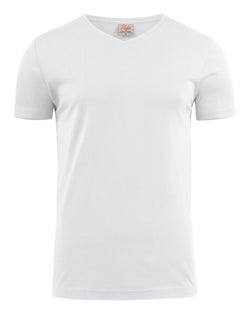 Heavy V-neck - Herre - Hvid - Printer 2264024