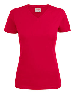 Heavy V-neck Dame - Rød - Printer 2264025