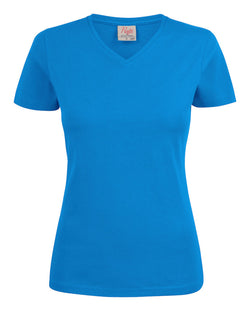 Heavy V-neck Dame - Blå - Printer 2264025
