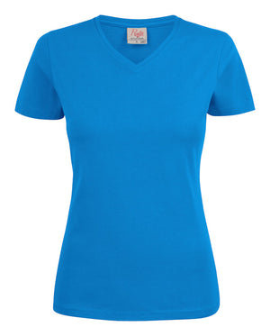 Heavy V-neck Dame - Blå - Printer 2264025