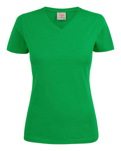 Heavy V-neck Dame - Grøn - Printer 2264025