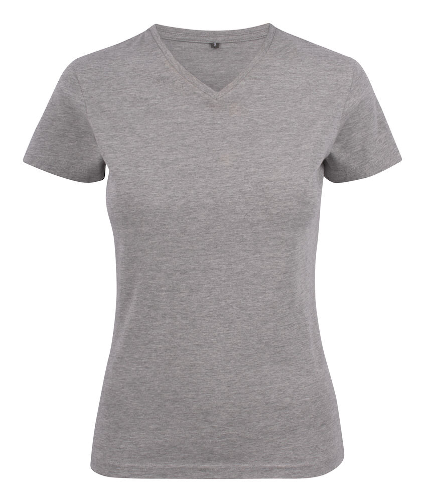Heavy V-neck Dame - Grå - Printer 2264025