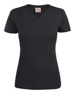 Heavy V-neck Dame - Sort - Printer 2264025