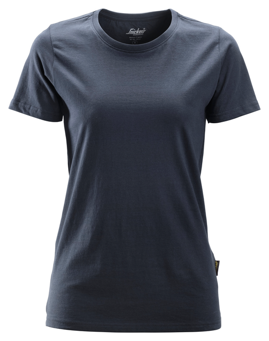 Dame T-shirt økologisk bomuld - Blå - Snickers 2516 - Modekompagniet.dk