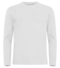Premium langærmet t-shirt - Hvid - Clique 029358 - Modekompagniet.dk