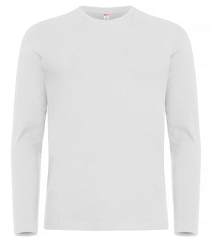 Premium langærmet t-shirt - Hvid - Clique 029358 - Modekompagniet.dk