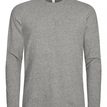 Premium langærmet t-shirt - Grå - Clique 029358 - Modekompagniet.dk